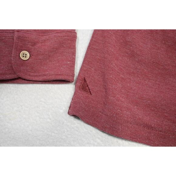 Untuckit Golf Polo Performance Long Sleeve Dark Red Shirt Mens Size Large - Picture 6 of 10